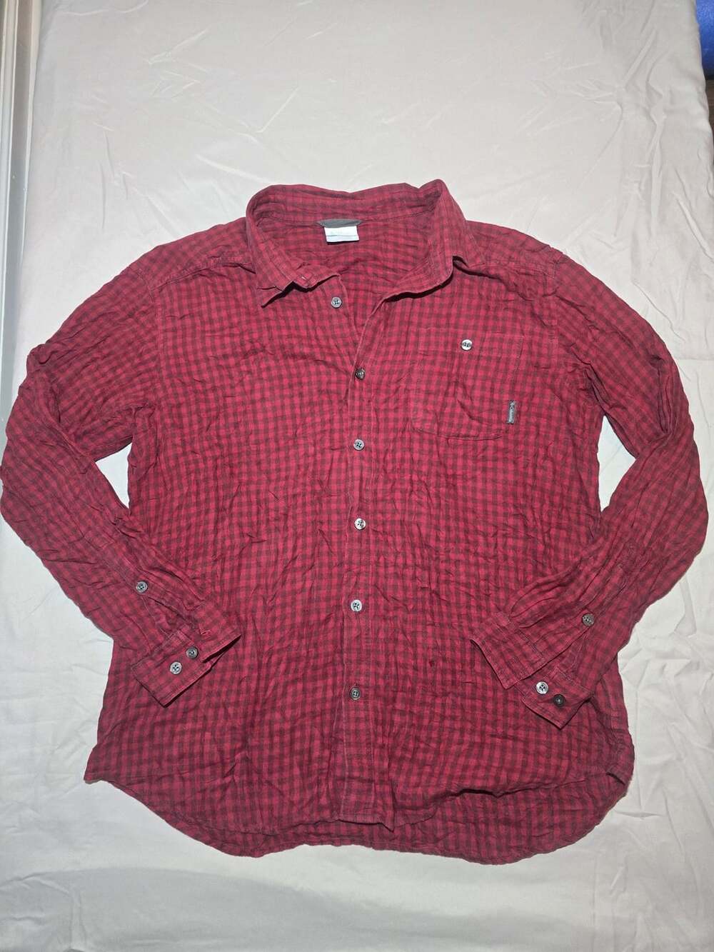 Columbia Sportswear Long Sleeve Plaid Shirt Size XL Red Button Down